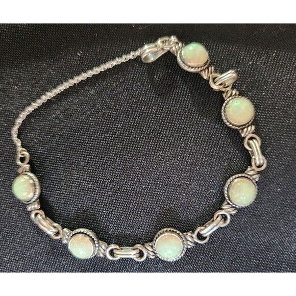 Q.T. Jewelry - Gorgeous QT Q.T. Southwestern sterling Silver 925 Opal Links bracelet